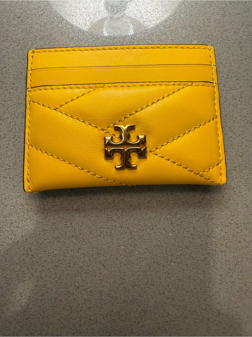 Tory Burch yellow Leather Card case